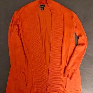 Coral Open Cardigan Sweater Size L By Say What?